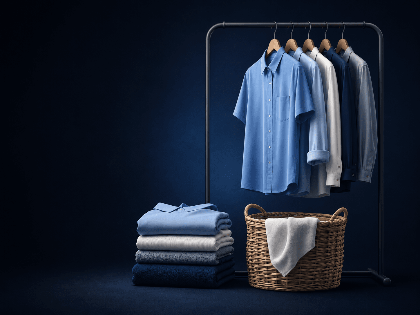 Dhune.np laundry marketplace app illustration in dark mode