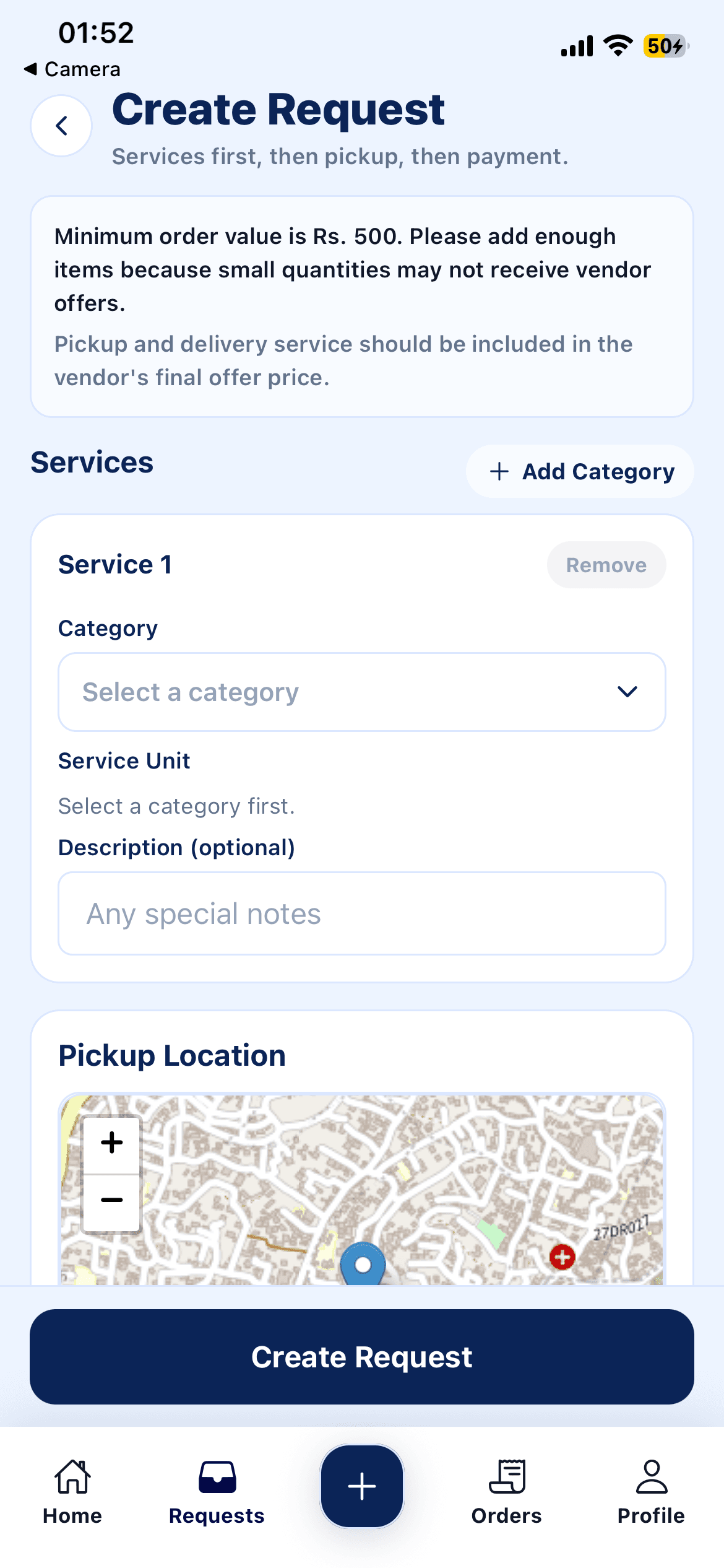 Dhune mobile app light screenshot 2